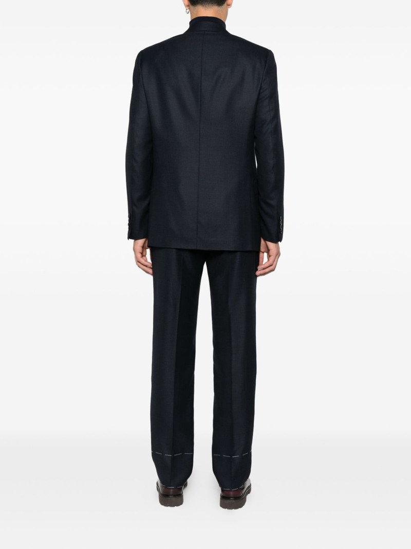 check-pattern single-breasted suit 3