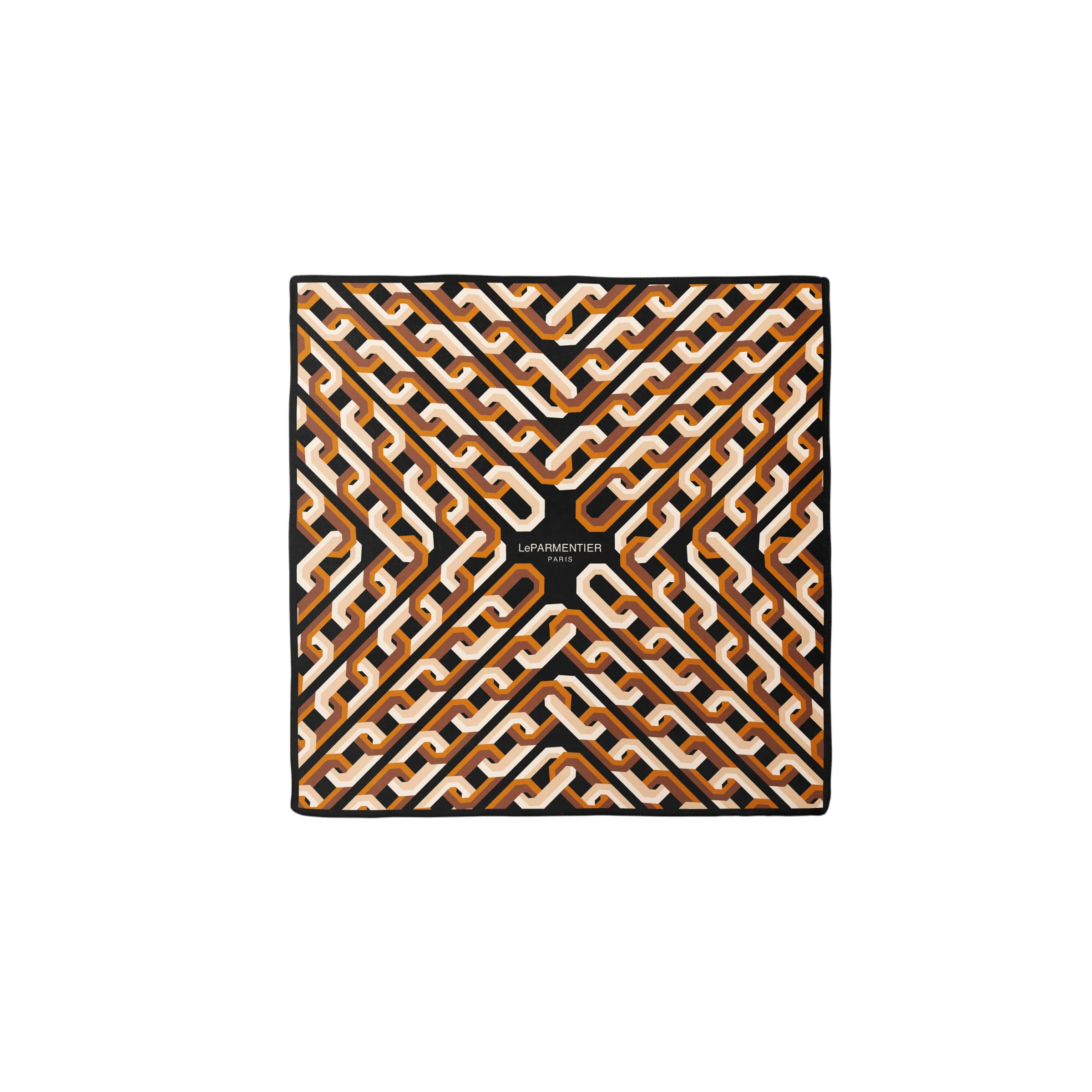 Chain Motif Bandana Silk Scarf - 1