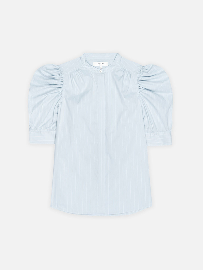 The Gathered Top in Light Chambray Multi - 1