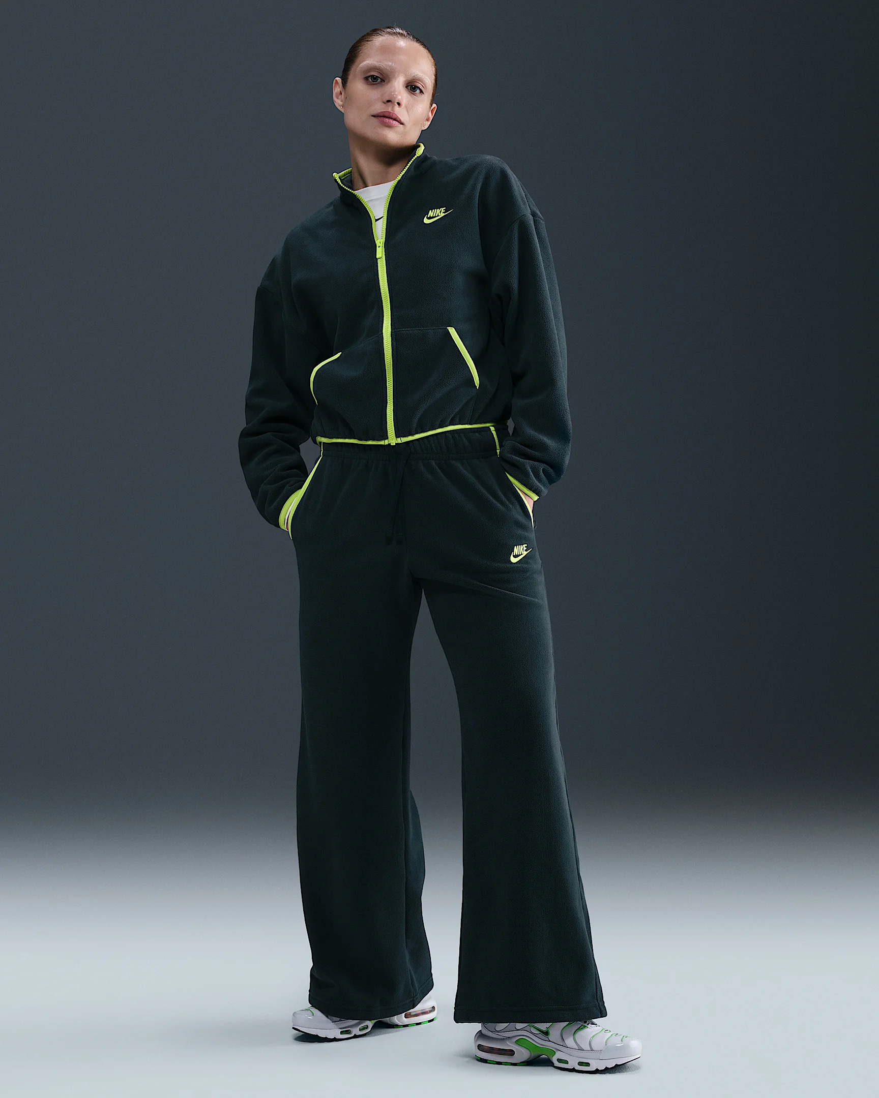 Nike Sportswear Club Fleece Women's Mid-Rise Wide-Leg Cozy Pants - 1