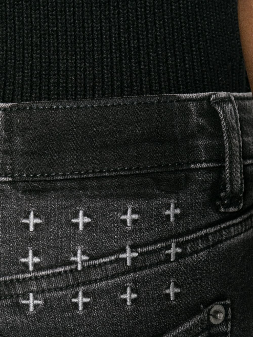 Spray On Hell Cat cropped jeans - 5