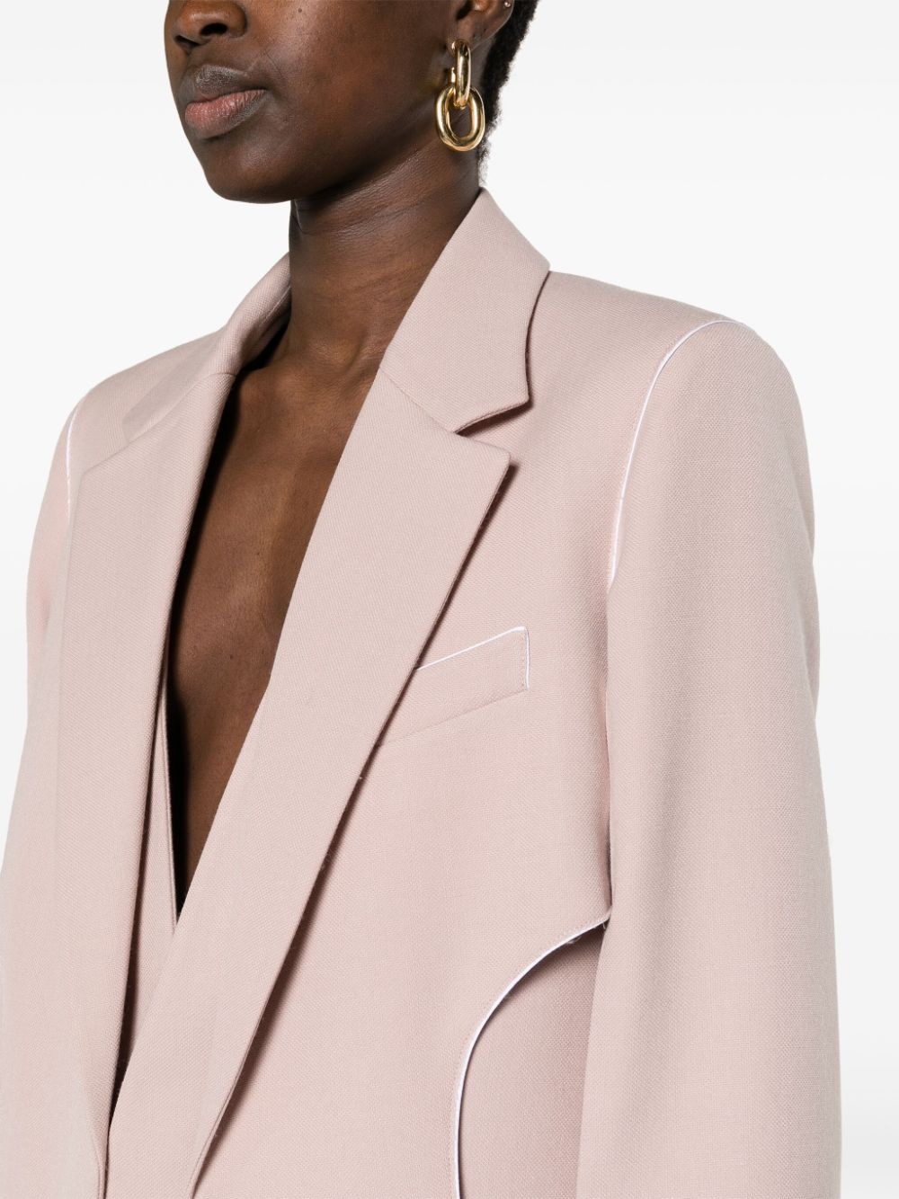 Double Panel single-breasted blazer - 5