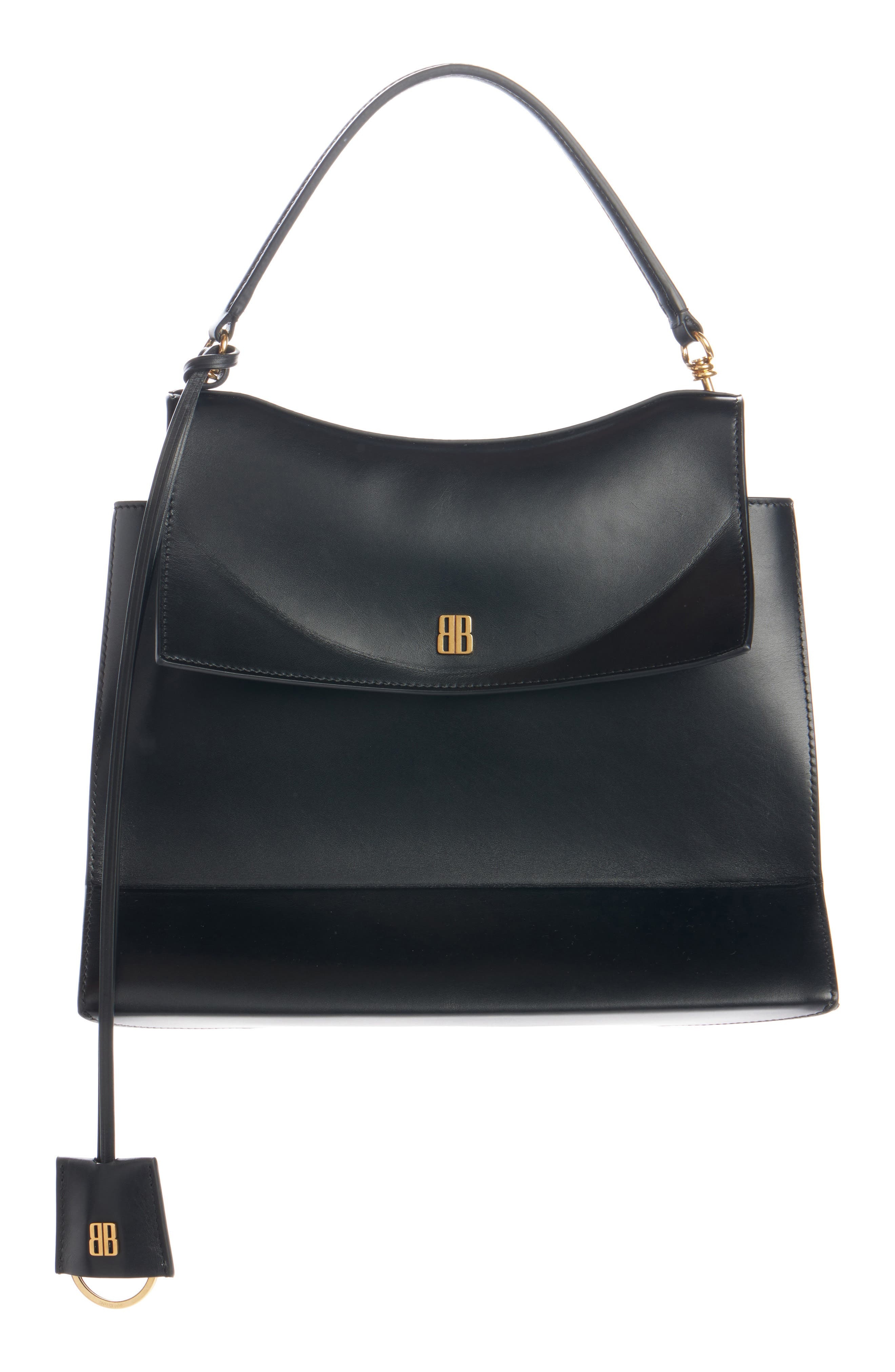 Balenciaga Medium Nano Leather Top Handle Bag in Black at Nordstrom - 1