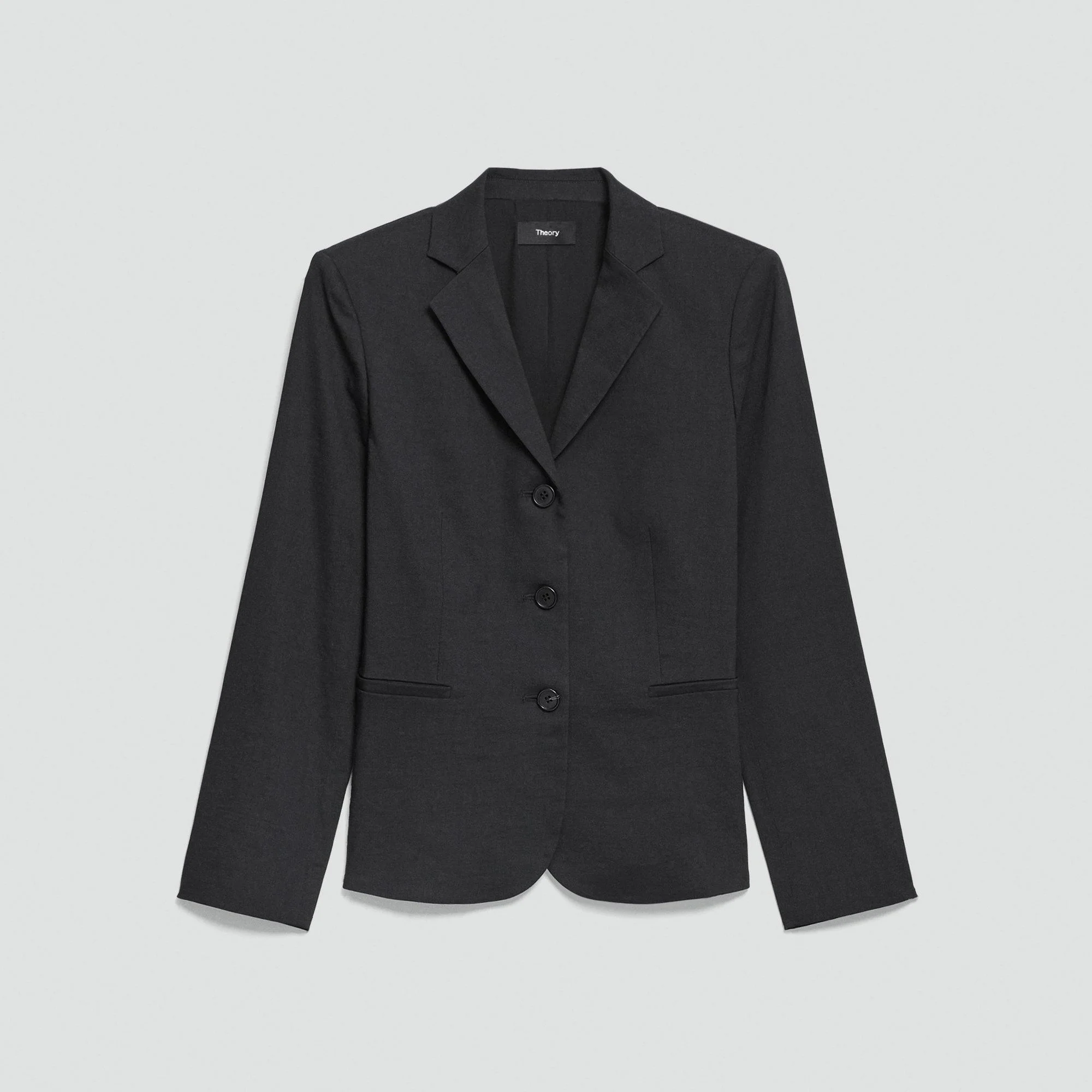 Shrunken Three-Button Blazer in Good Linen - 1