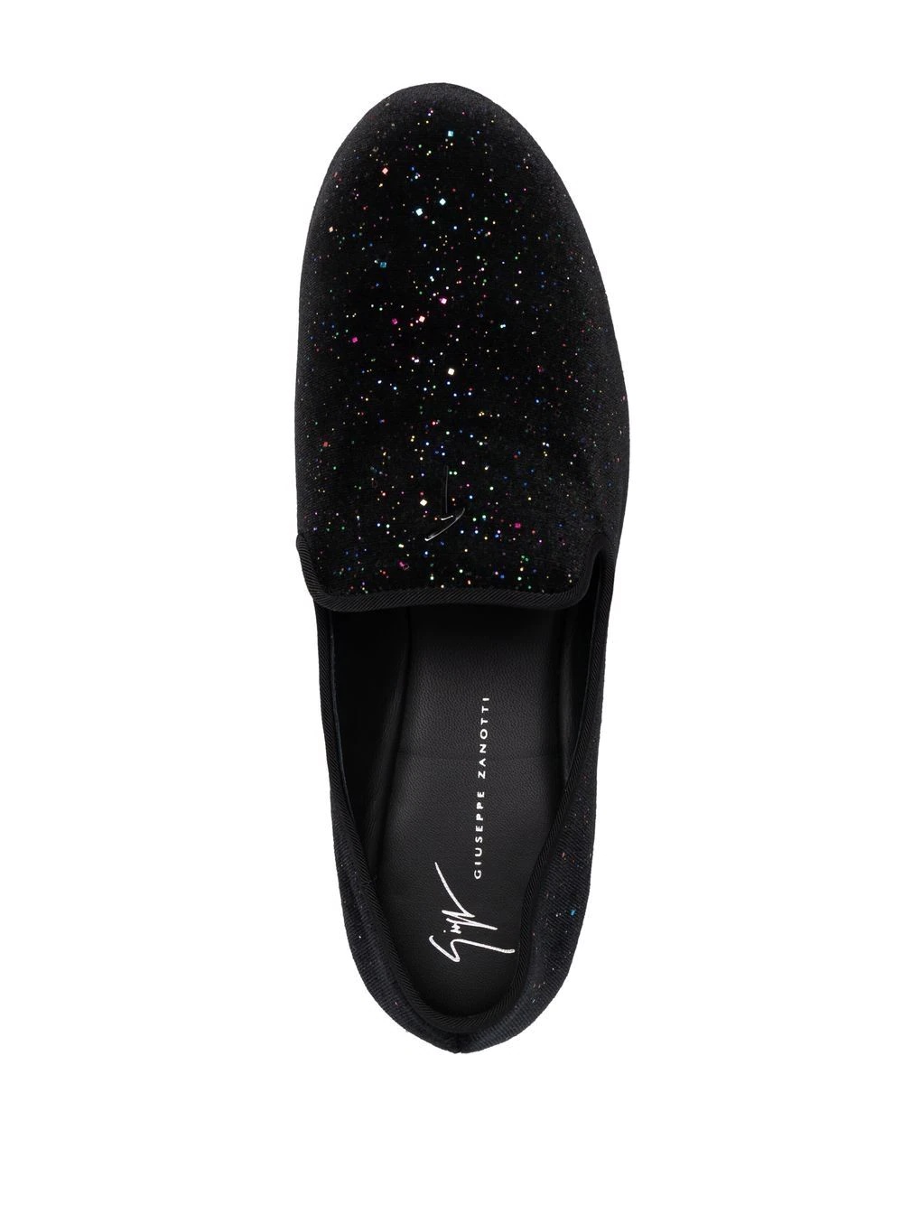 glitter-effect logo loafers - 4