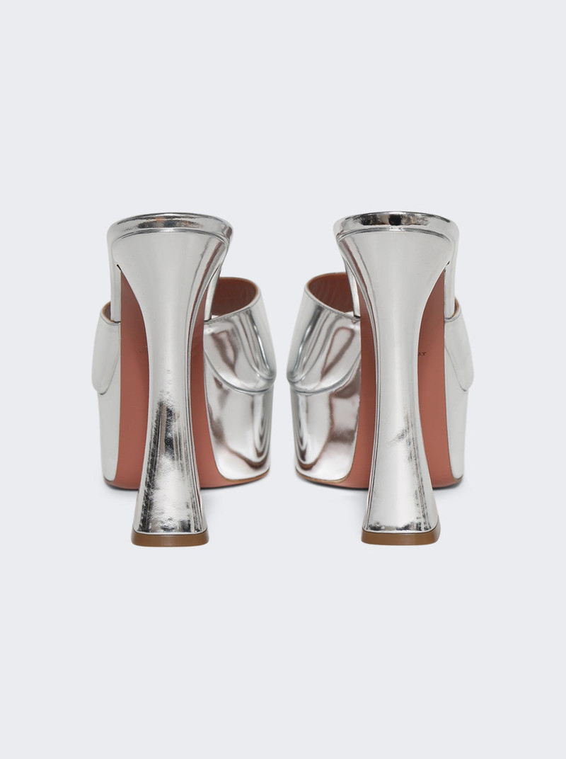 Amina Muaddi Dalida Plateau Slipper Silver outlook