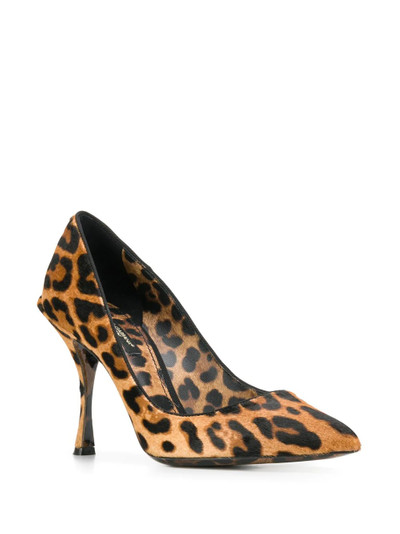 Dolce & Gabbana leopard-print pony hair pumps outlook