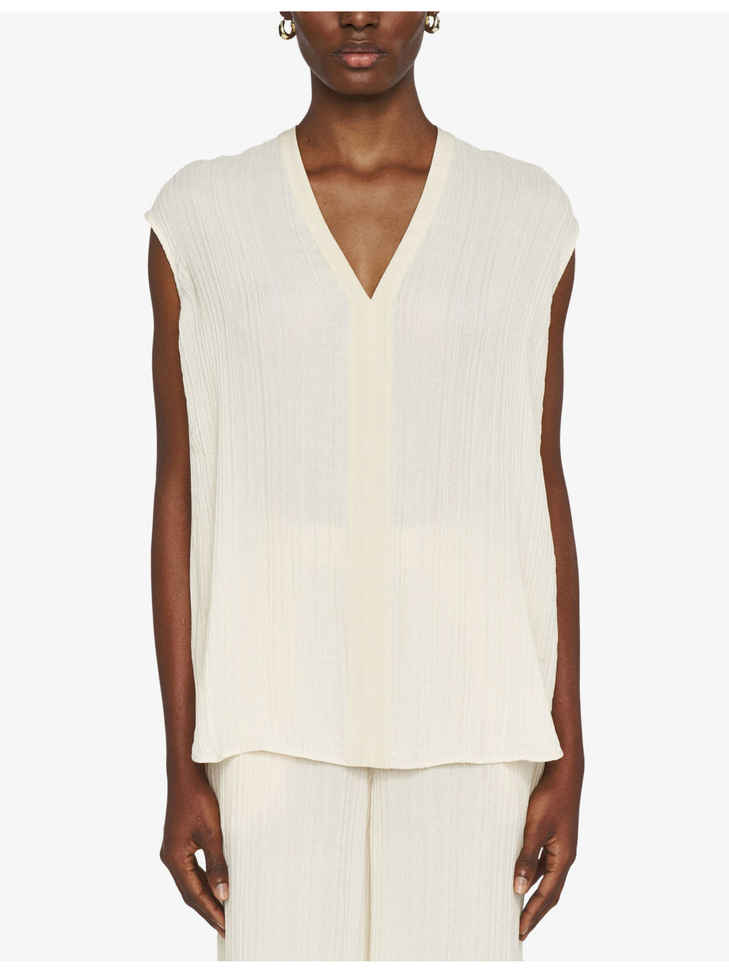 Lucien Pleated-Texture Viscose and Silk-Blend Top - 3