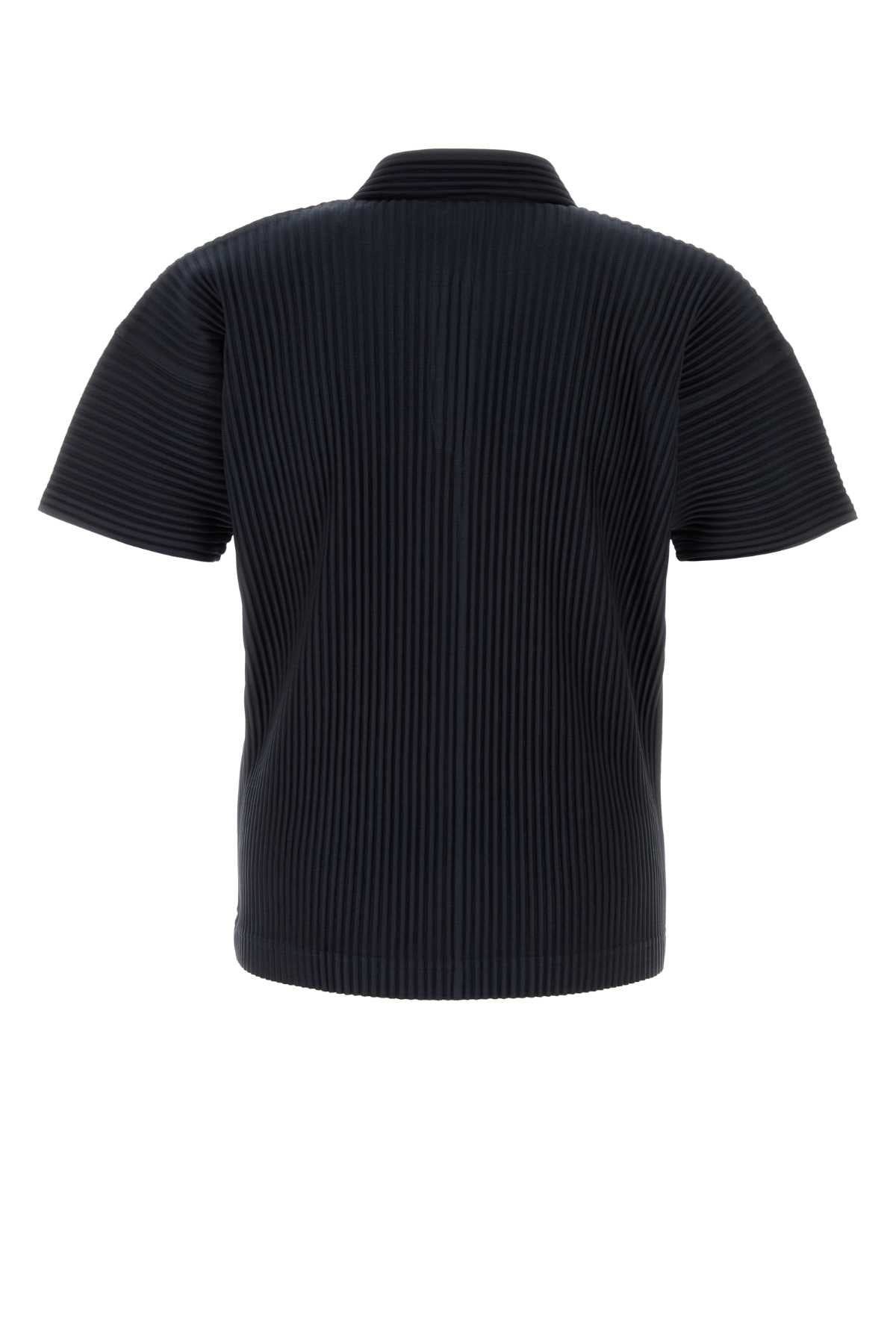 HOMME PLISSE' ISSEY MIYAKE - Homme Plisse' Issey Miyake Men Midnight Blue Polyester Polo Shirt - 2