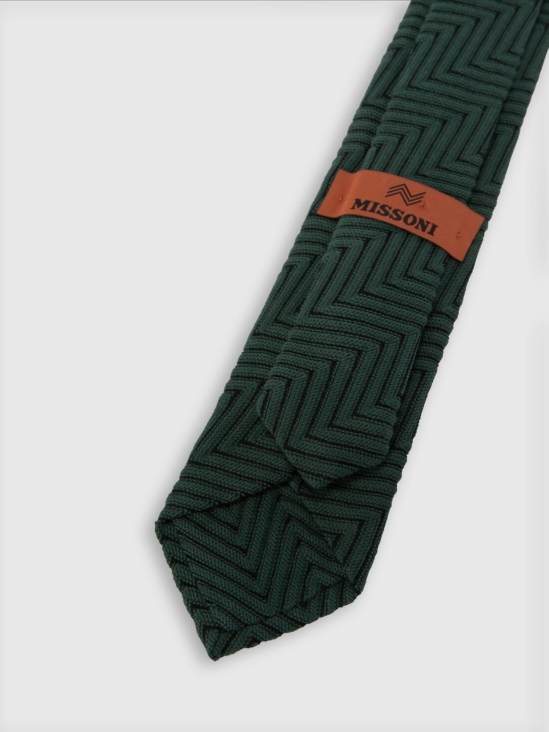 Tie cotton and viscose blend zig zag - 3
