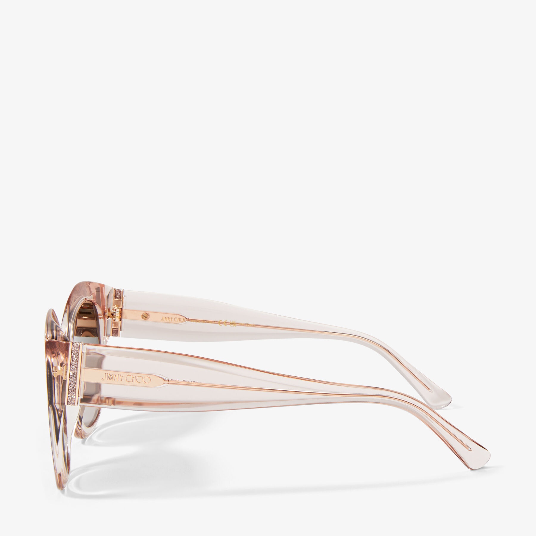 Leela
Nude Square Frame Sunglasses with Glitter - 2