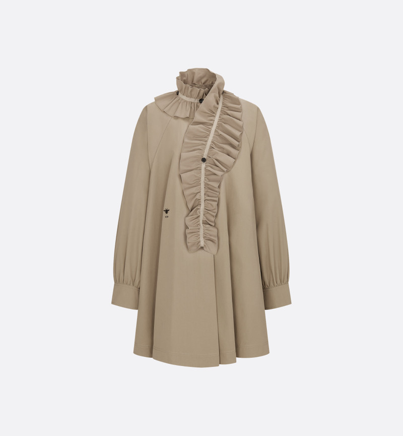 Short Dress with Removable Ruched Collar 1