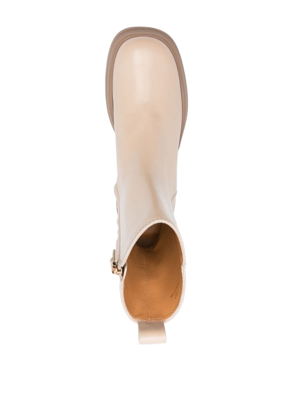 zip-up leather boots - 4