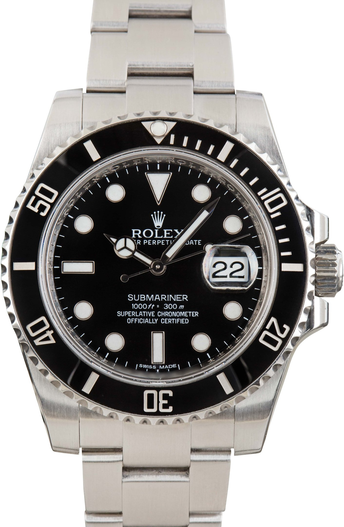 Rolex Submariner 116610 Black Chromalight Dial - 1