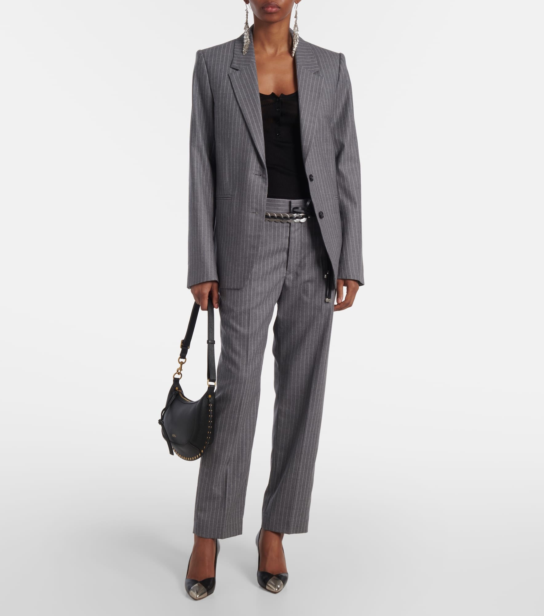Reva pinstripe wool blazer - 2