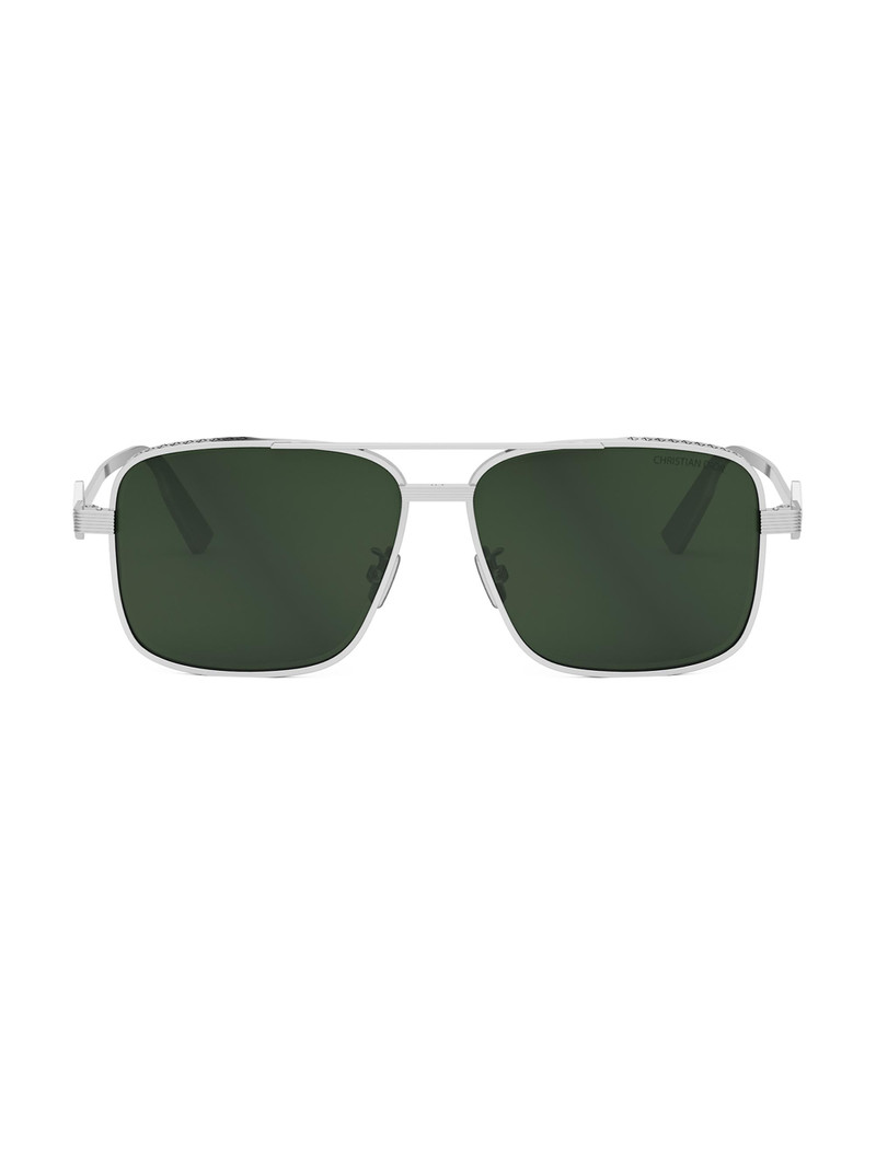 Men's CD Diamond S9F 58MM Square Sunglasses - Silver Green 1