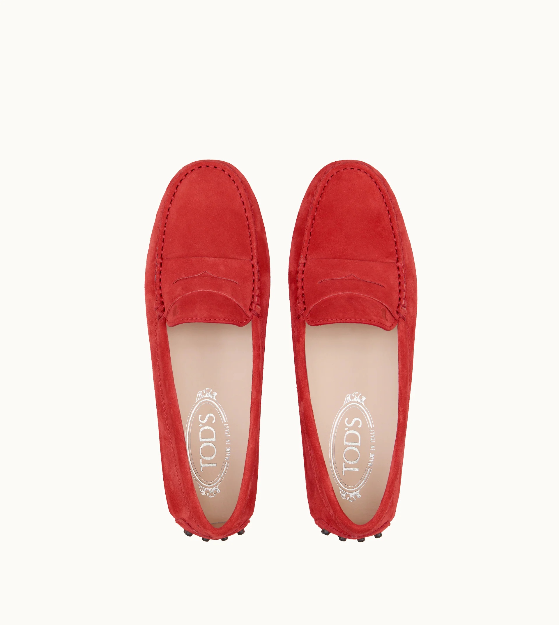 GOMMINO DRIVING SHOES IN SUEDE - RED - 2