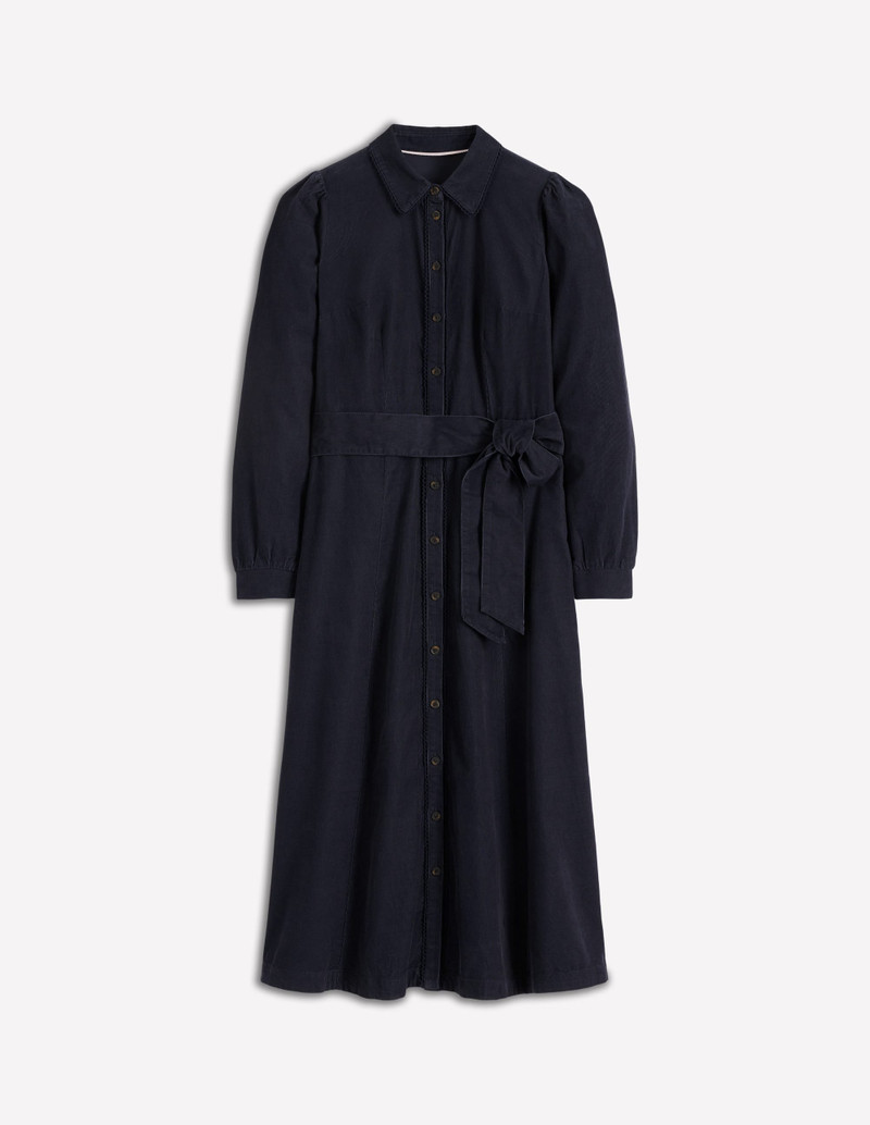 Clara Cord Midi Dress-Midnight Blue 1