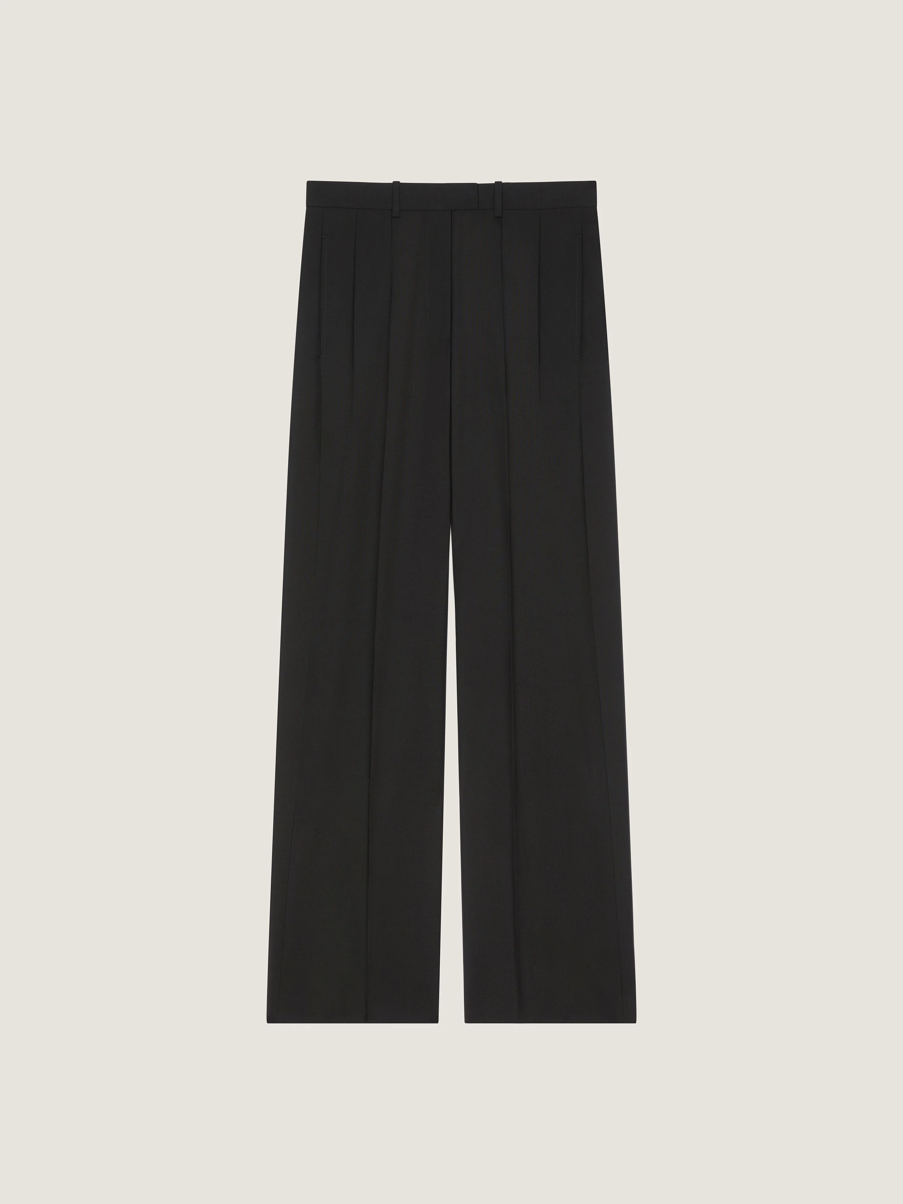 DOUBLE PLEAT PANTS IN WOOL AND MOHAIR - 1