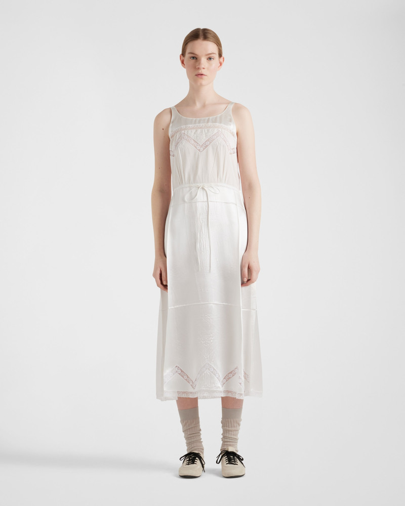 Prada Embroidered old batiste dress outlook
