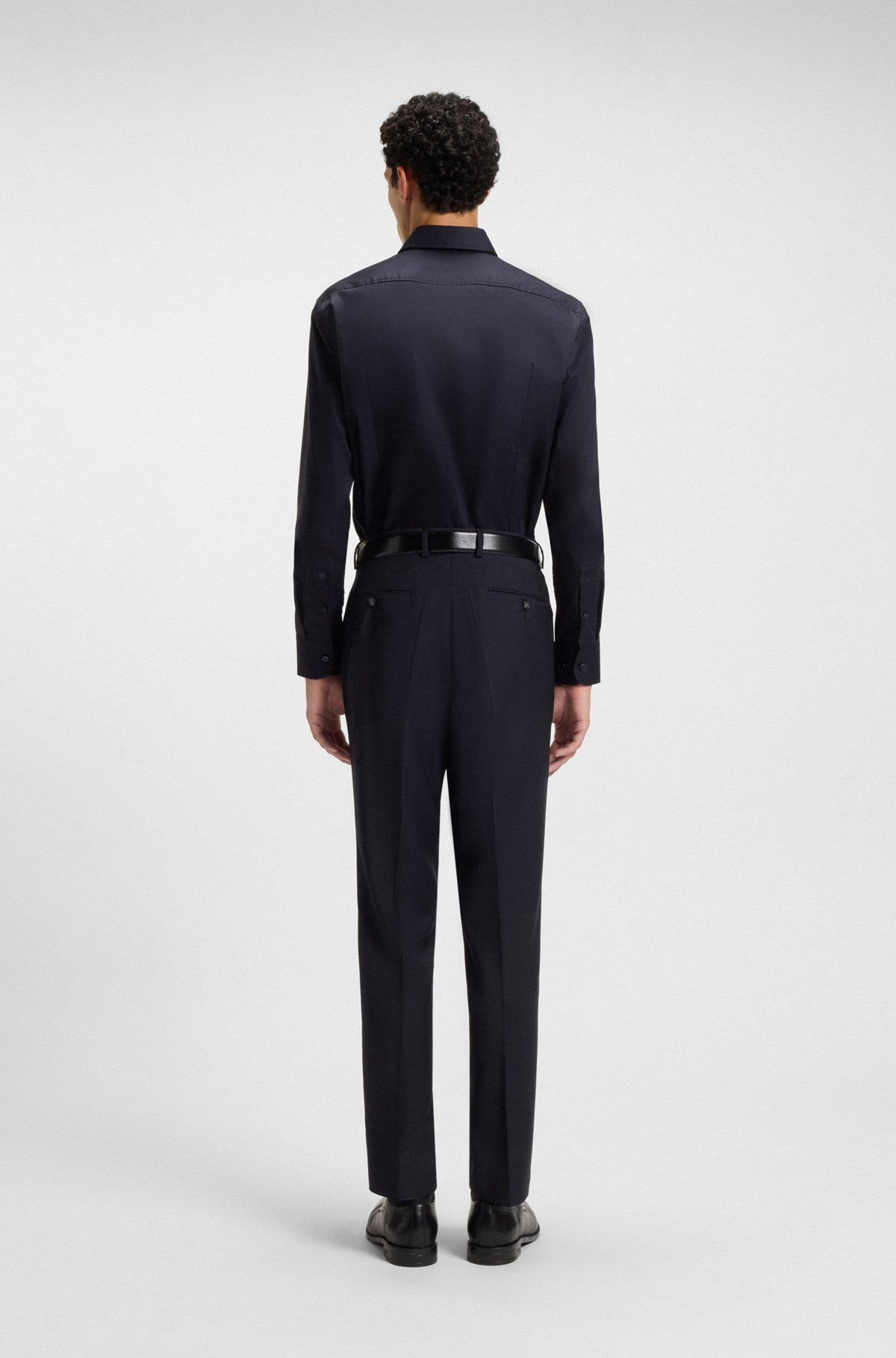 SLIM-FIT SHIRT IN EASY-IRON AUSTRIAN COTTON POPLIN - 5