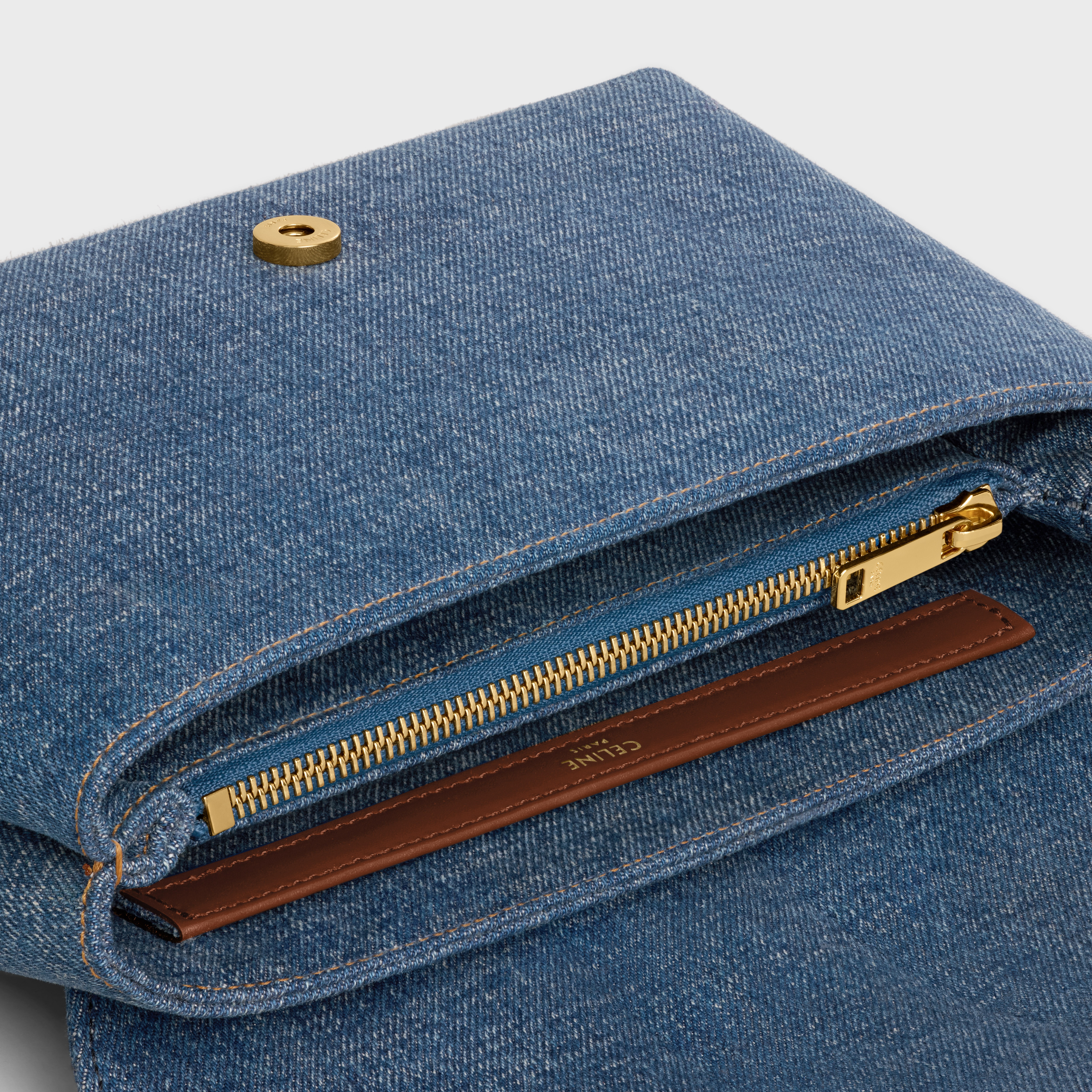 Medium Celine Victoire Bag IN DENIM - 4