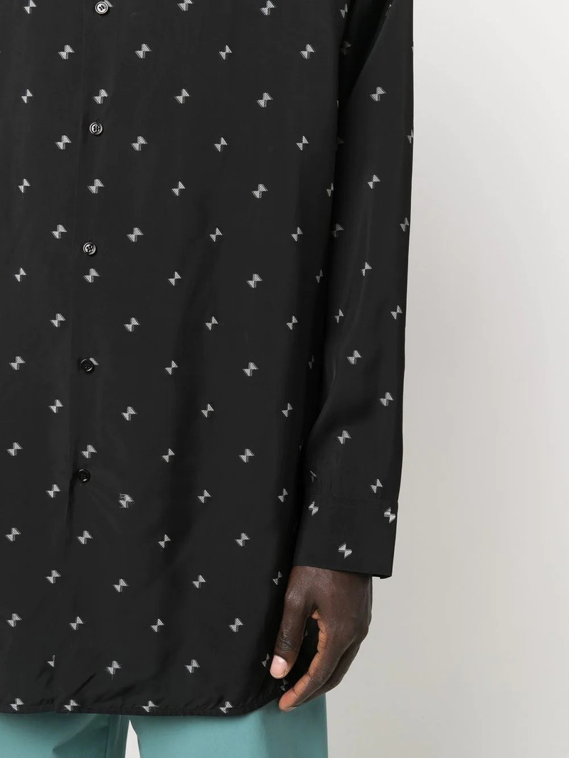 bow-motif band-collar shirt 5