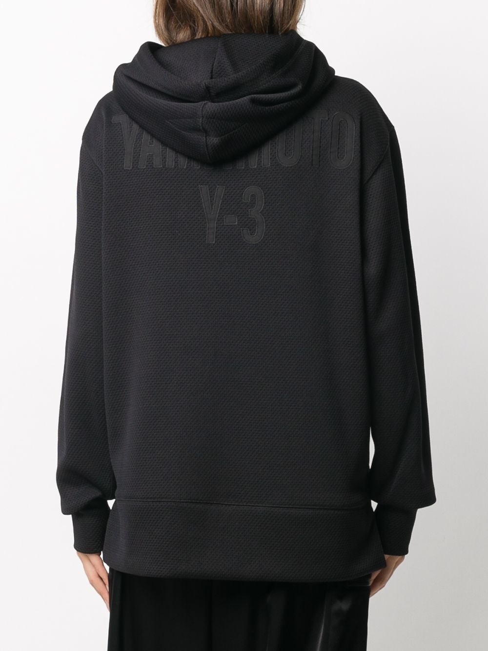 perforated drawstring hoodie - 4