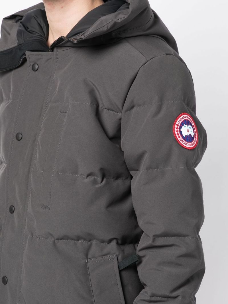 logo-patch padded jacket - 9