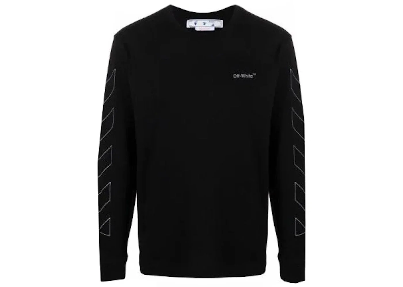 OFF-WHITE Black Diag Outline Long Sleeve T-shirt Black - 1