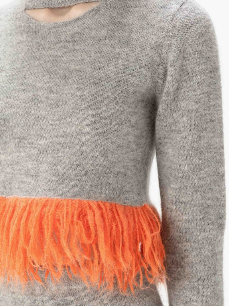 fringed-hem knitted jumper 5