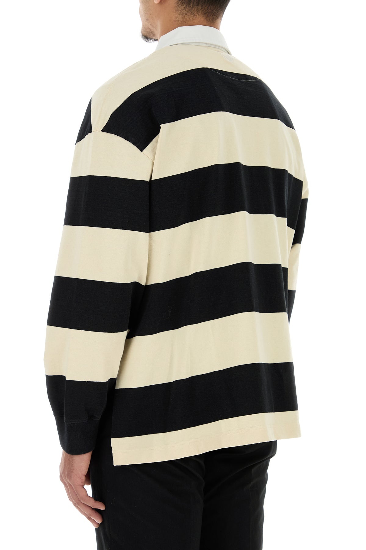 Embroidered cotton oversize polo shirt - 4
