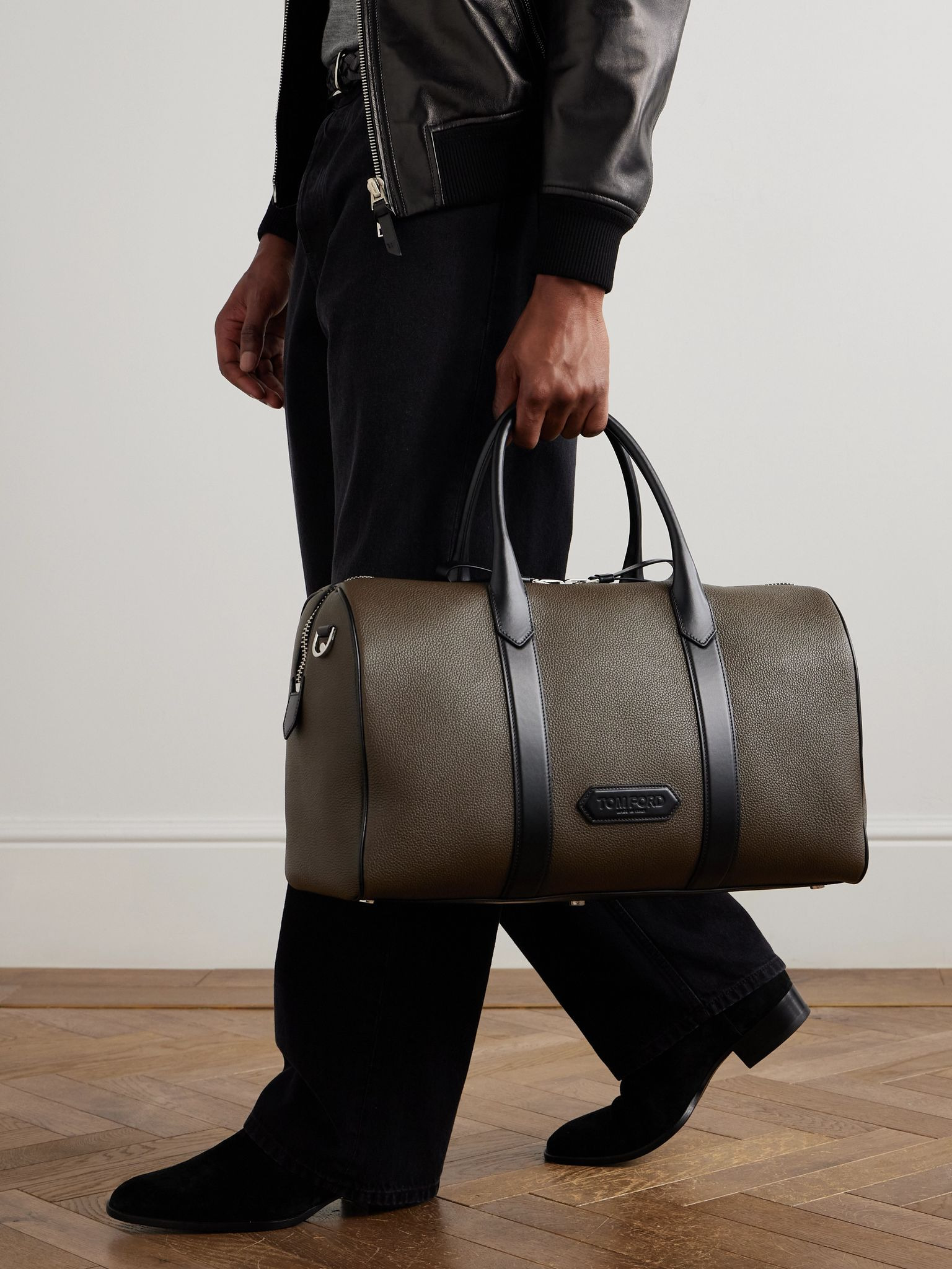 Full-Grain Leather Duffle Bag Brown - 2