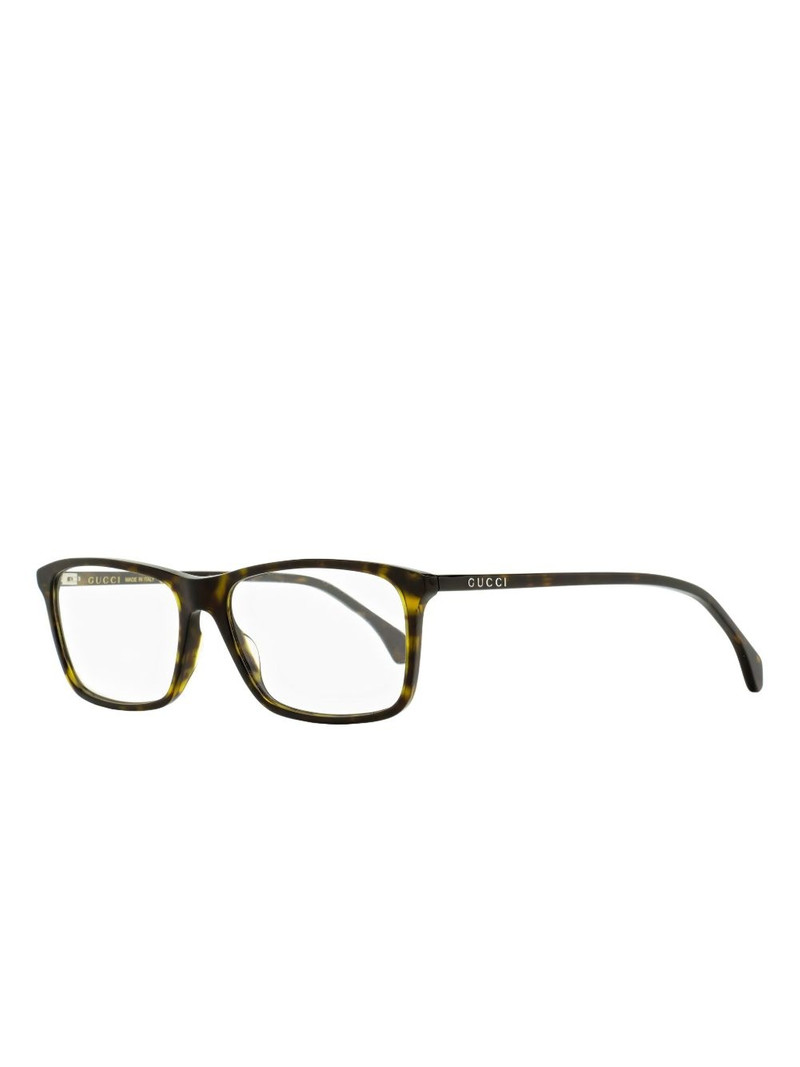 GUCCI rectangular-frame logo-detail glasses outlook