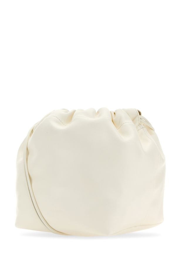 Jil Sander Woman Ivory Leather Dumping Bucket Bag - 2