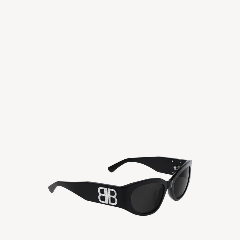 Women's Bossy Round Af Sunglasses in Black 3