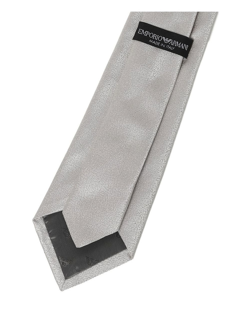 EMPORIO ARMANI metallic silver tie outlook