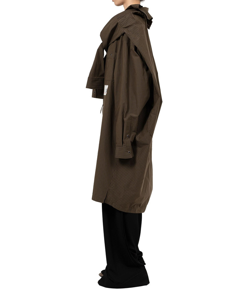 Sleeve Layered Check Shirt Dress 5