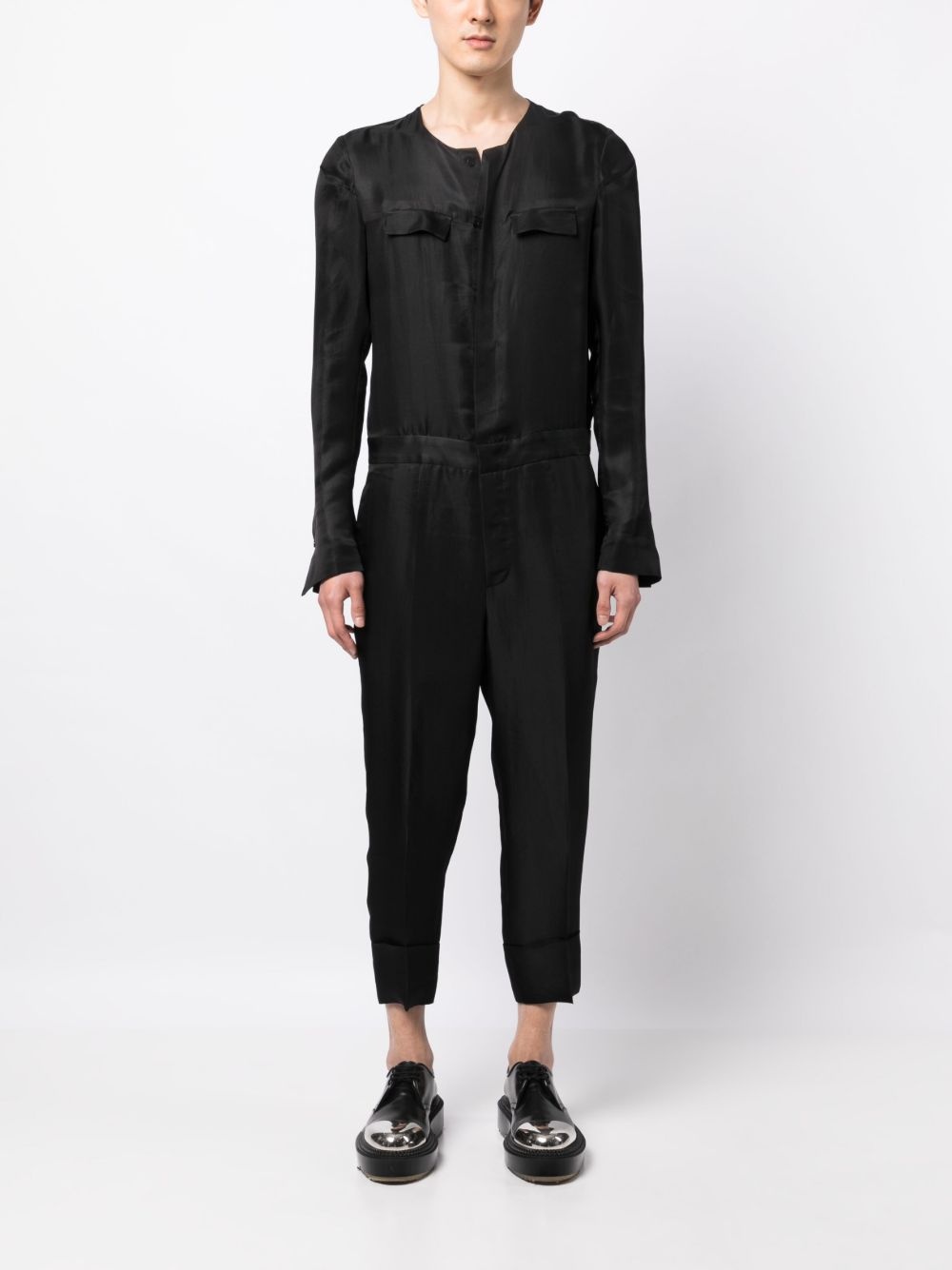 satin-finish jumpsuit - 2