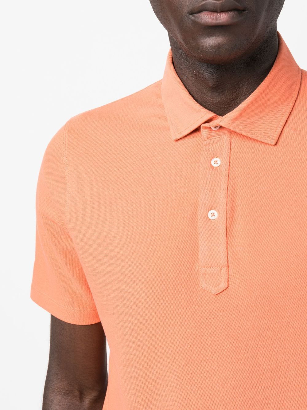 short-sleeved cotton polo shirt - 5