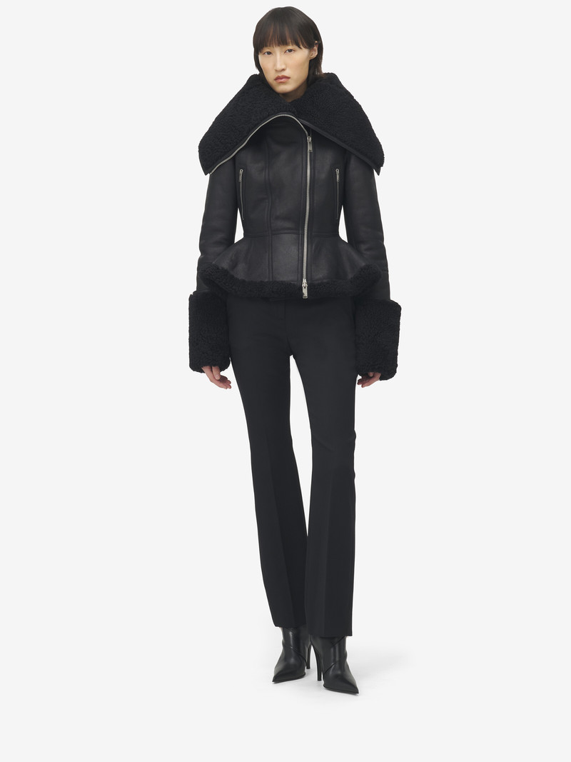 Peplum Shearling Jacket 3