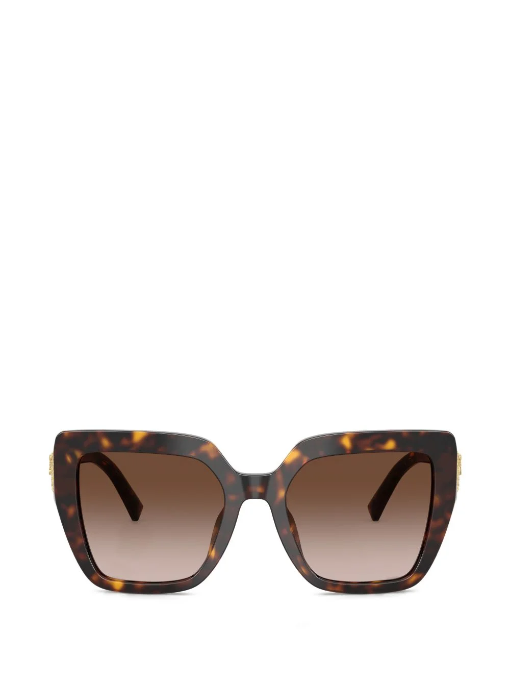 tortoiseshell-effect square-frame sunglasses - 1