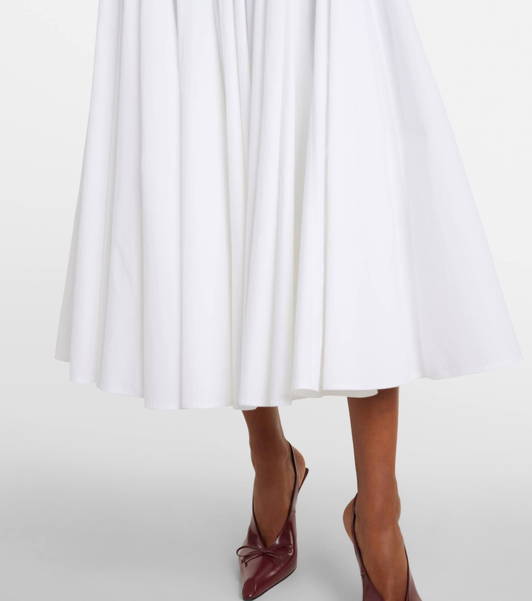 Cotton jersey midi skirt - 5