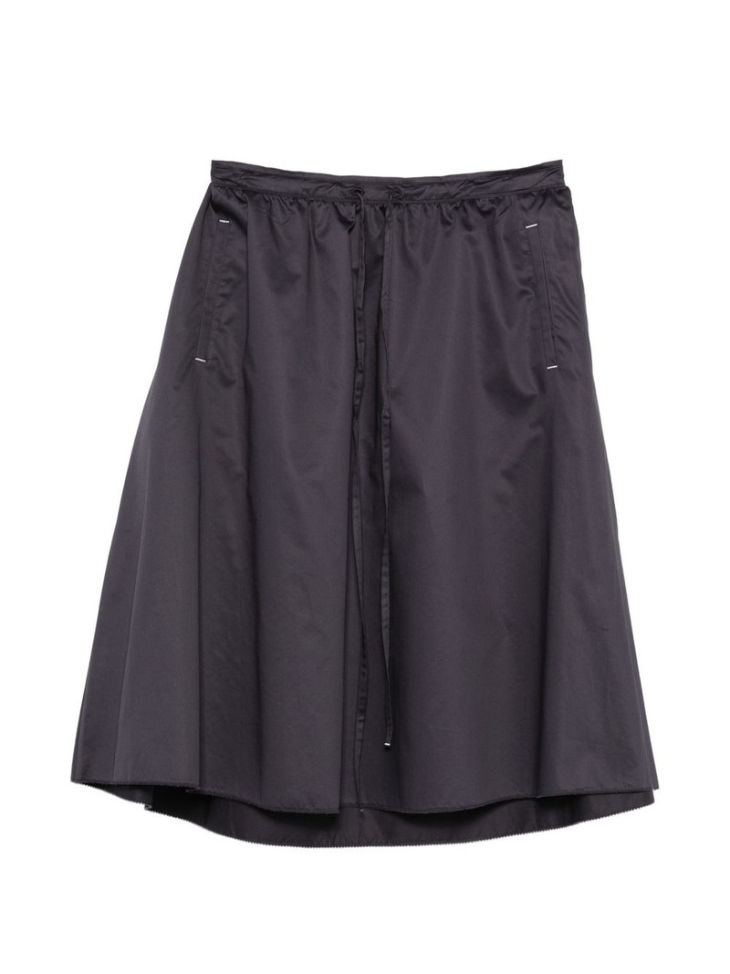 drawstring cotton midi skirt 1