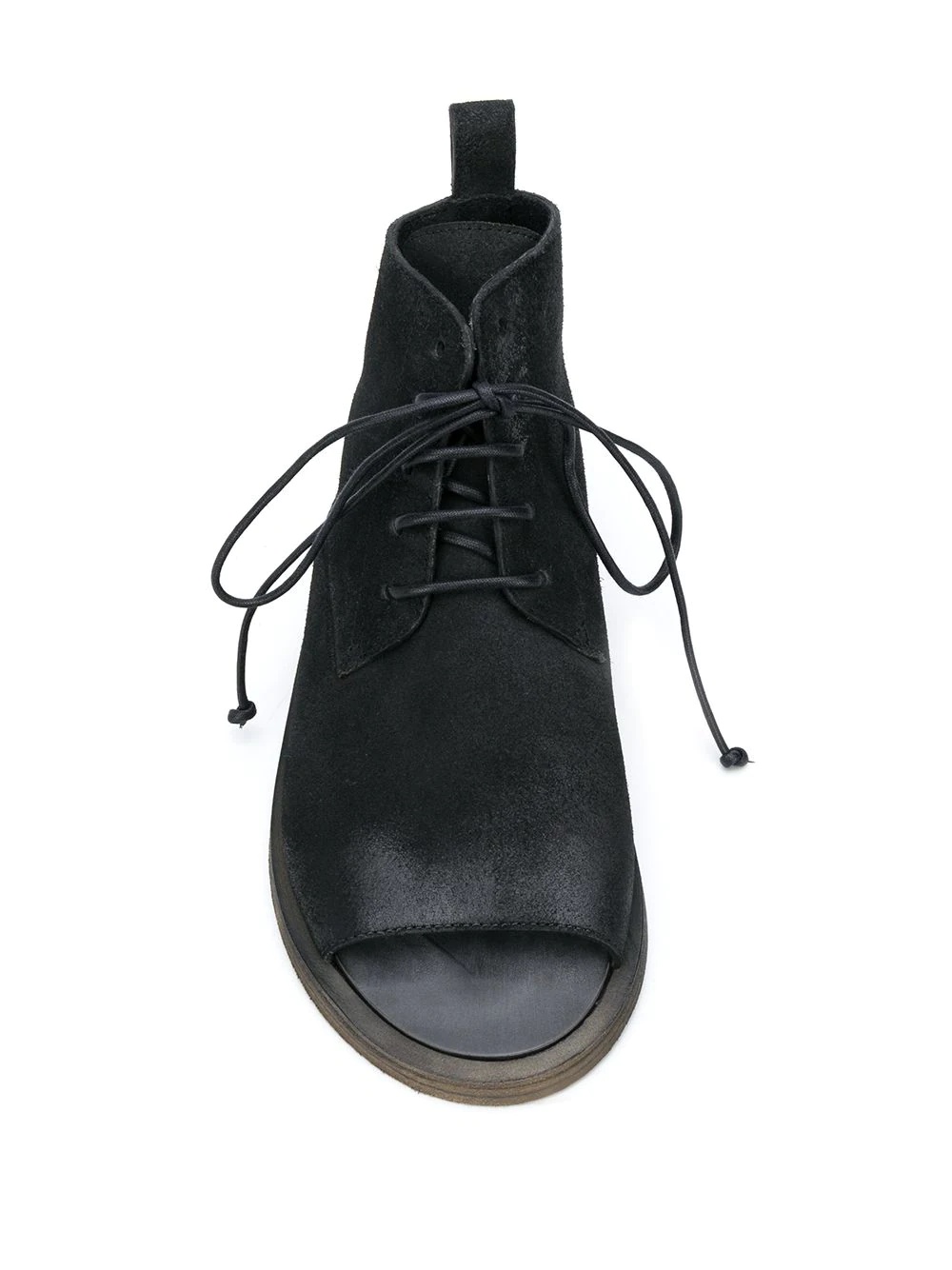 open toe flat desert boots - 4