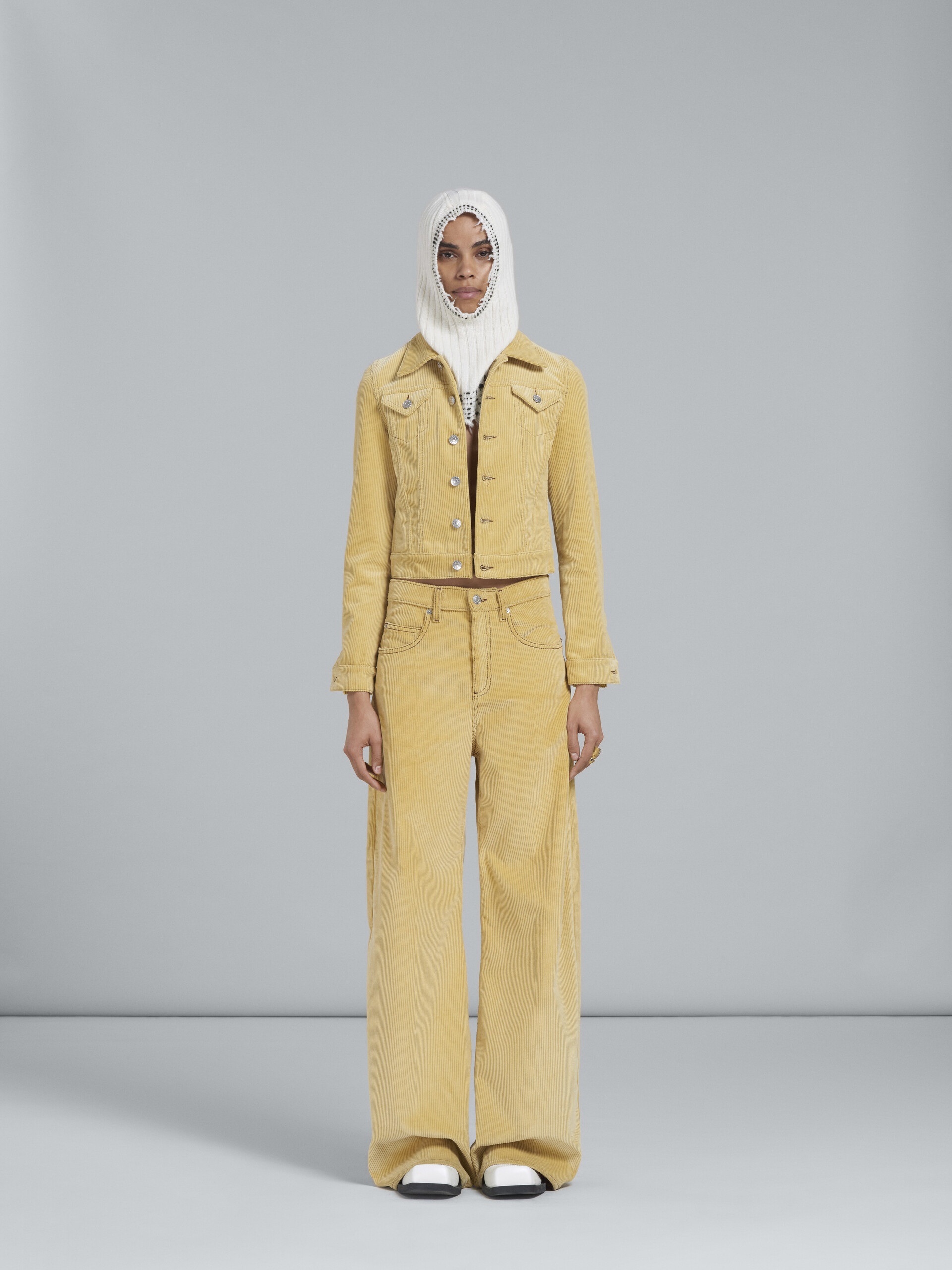 LIGHT YELLOW CORDUROY JACKET - 2