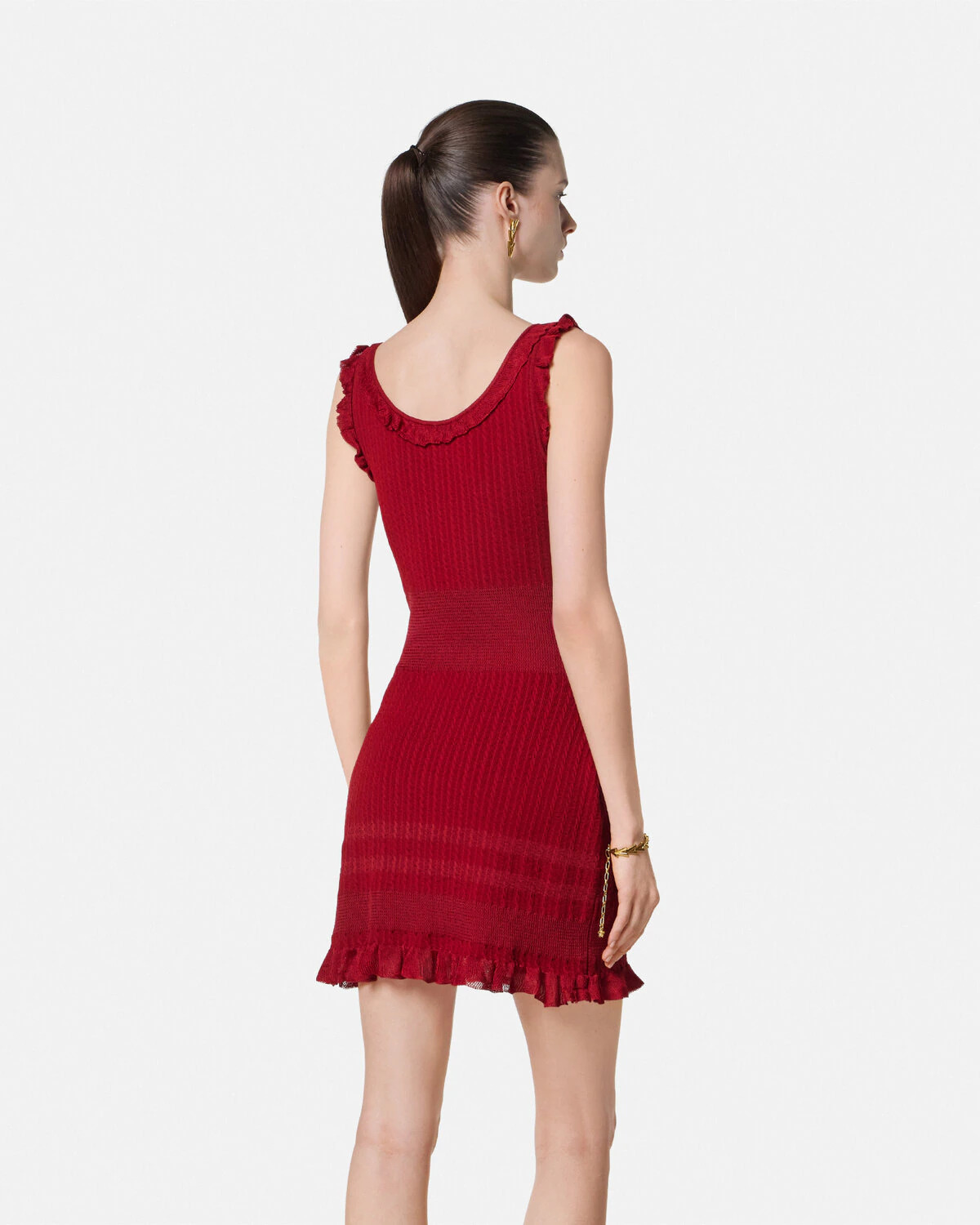 Knit Flared Mini Dress - 5