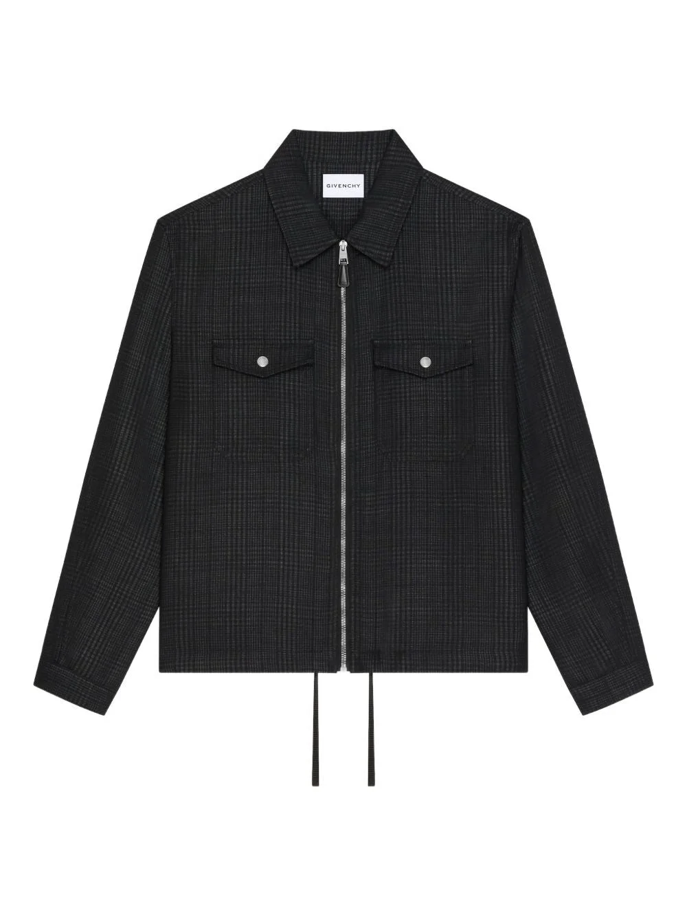 SILVER-TONE-HARDWARE CHECKED JACKET - 1