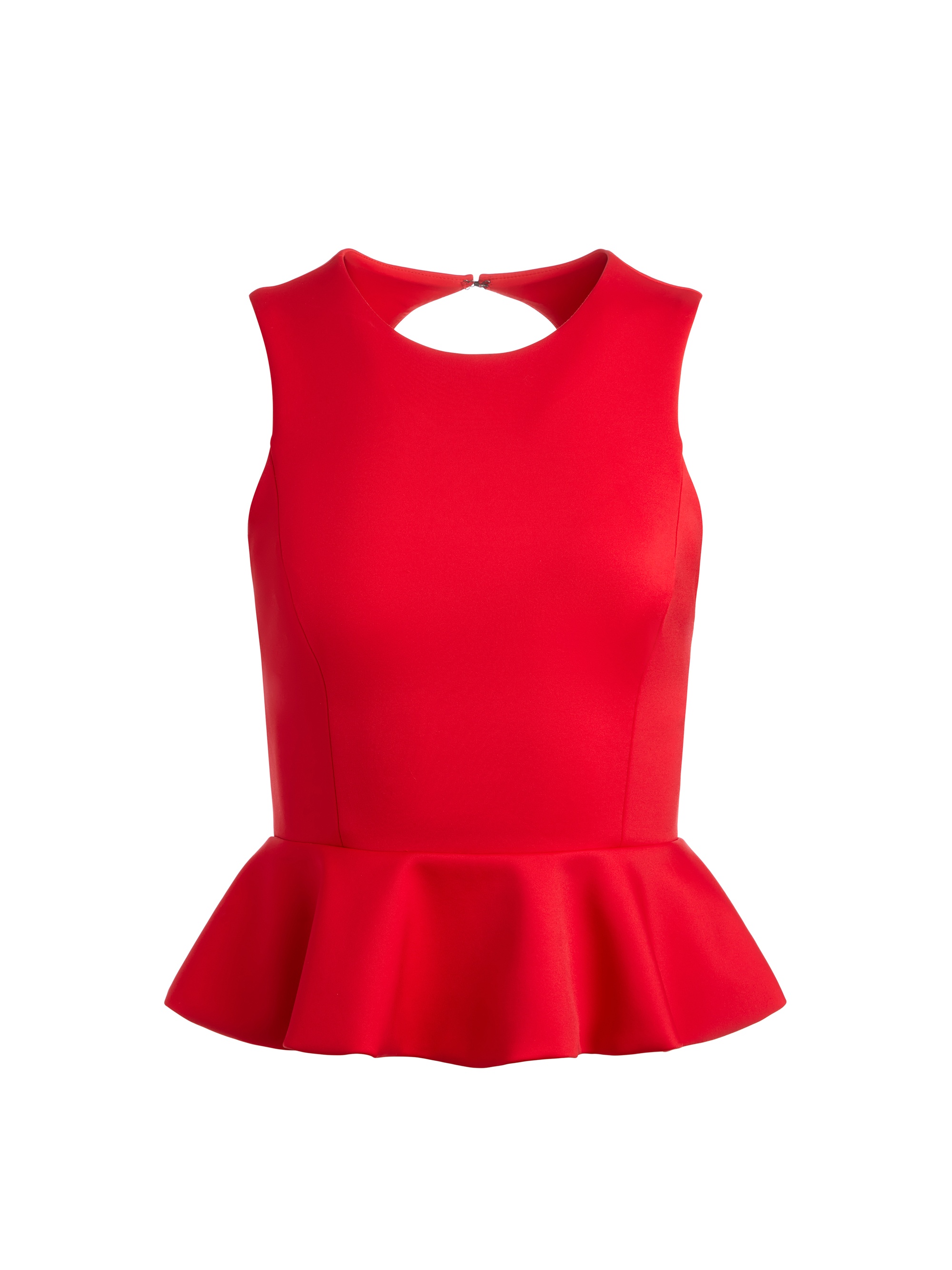 POPPY CREW NECK PEPLUM TOP - 1