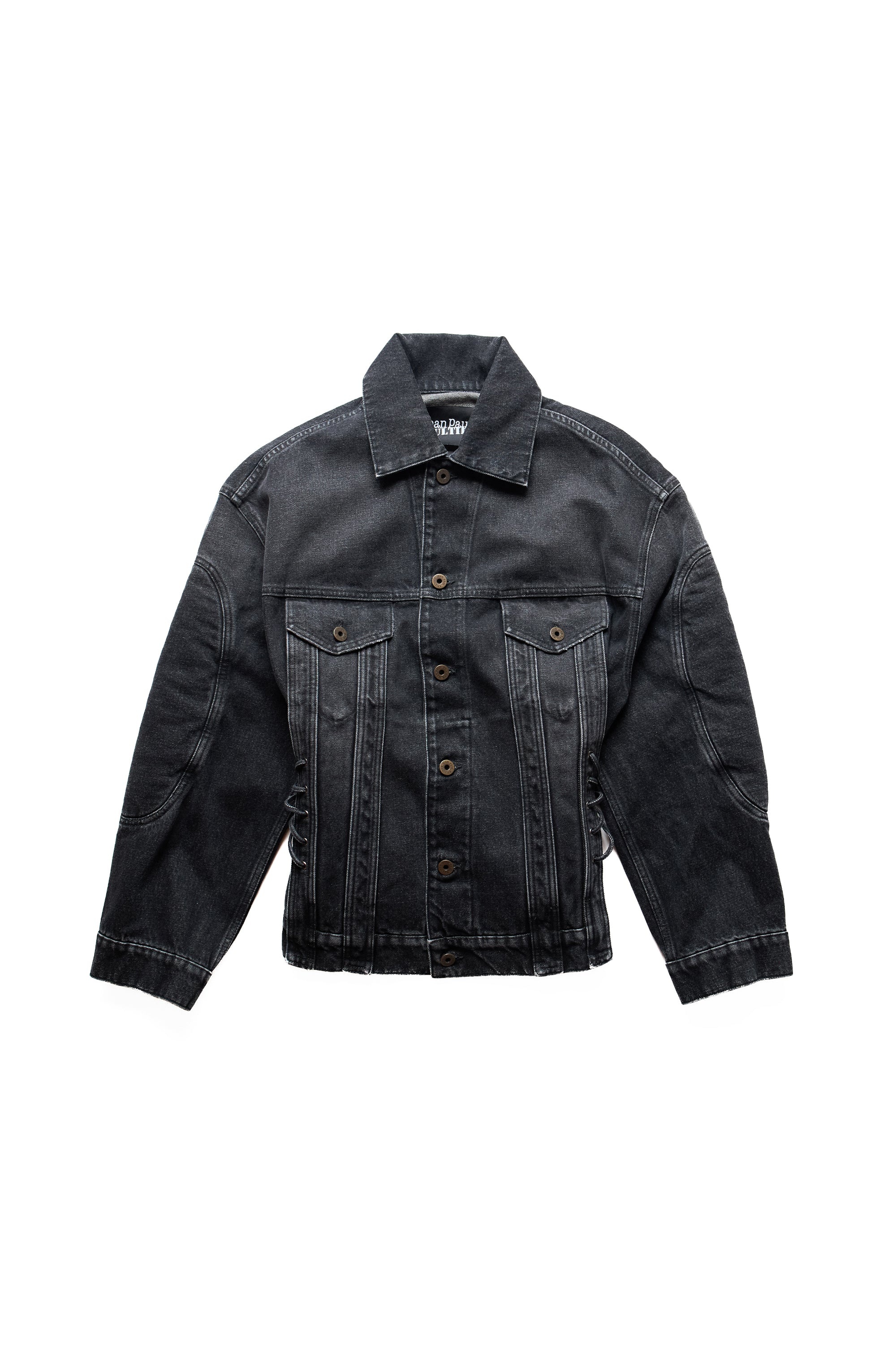 Jean Paul Gaultier Denim Jacket With Lacing And Elbow Detail - 1